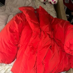 Extreme oversized double breasted coat